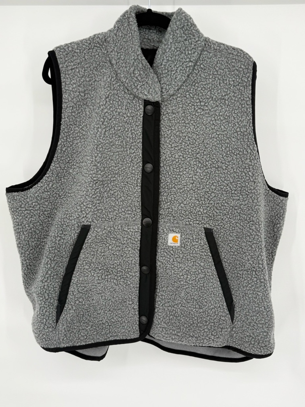Carhartt Sherpa Fleece Vest XXL Relaxed Fit Workwear Pockets Outdoor Snap‎ Front
